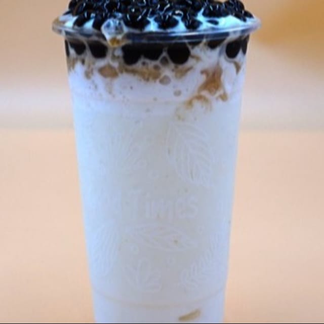 I02. Iced Milk Drink W/ Honey Boba.